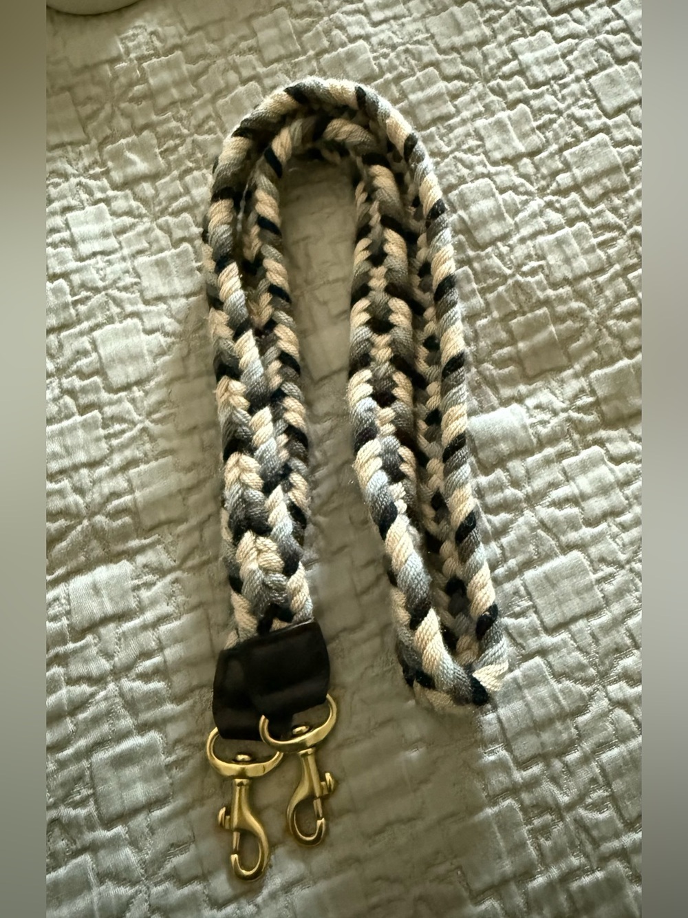 Rope SALT strap in (FOG) woven crossbody strap